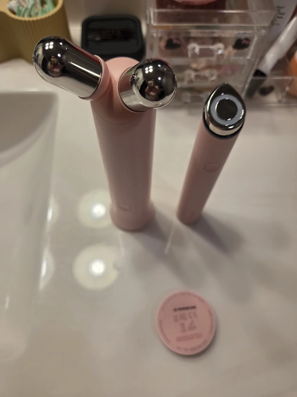 Medicube MINI PRO BOOSTER Pink Facial Toning & Eye Massager Set